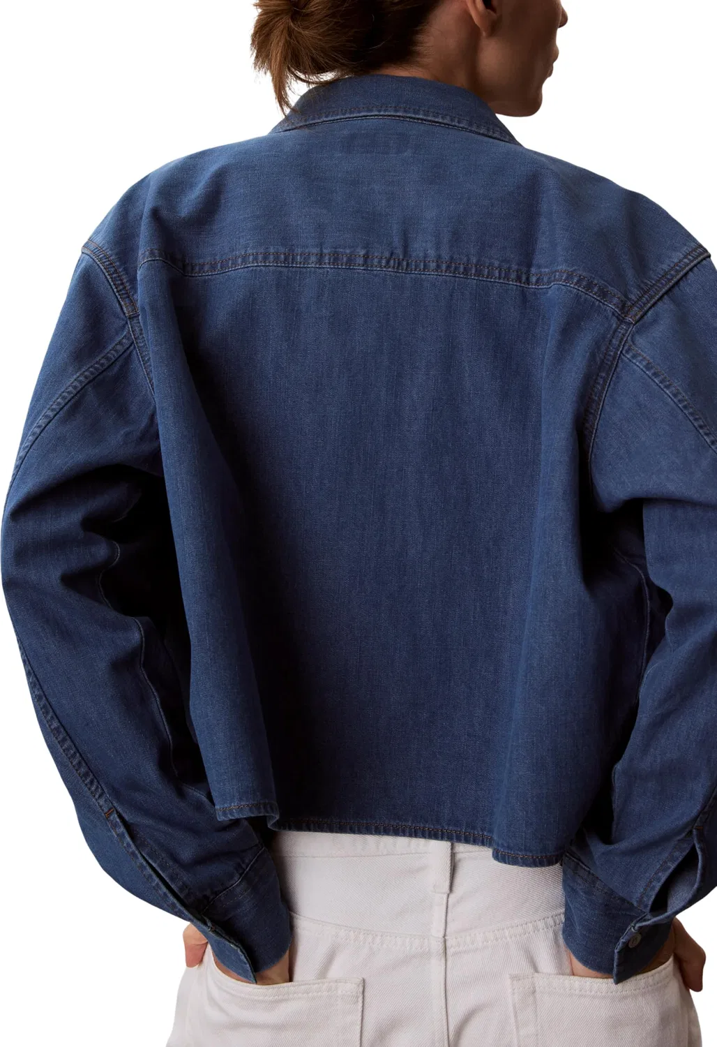 Женская блузка Calvin Klein New Dad Shirt Annapolis Sky, Blue (Annapolis Sky) — фото 2