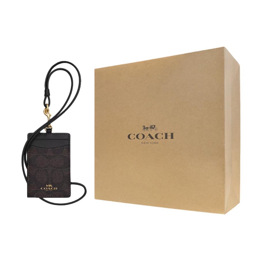 

COACH Мини картхолдер из лакированного полотна, Gift Box Set (Basic Set+Yellow Box)