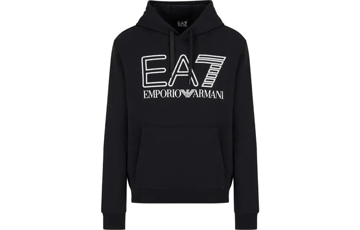 Мужской свитшот с капюшоном Emporio Armani, Black
