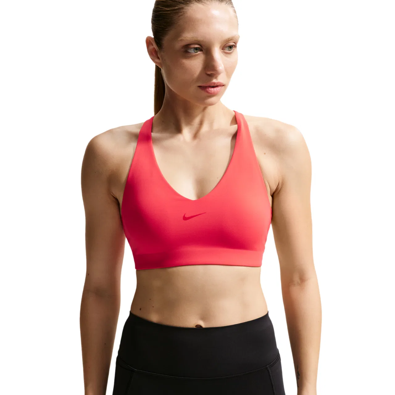 Женский спортивный бюстгальтер Universal Support Medium Bra Nike, цвет Lt Crimson/University Red/University Red