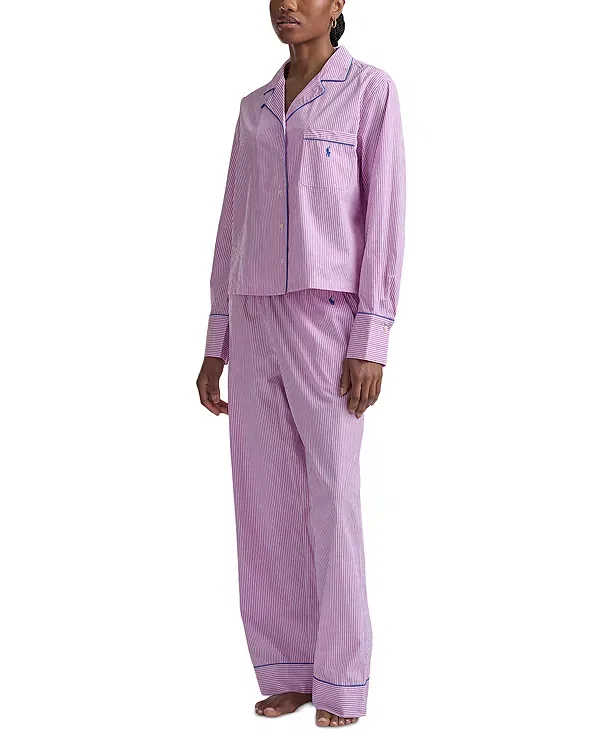 Женский комплект пижамы с отделкой кантом Core 23" Polo Ralph Lauren, Violet Meadow