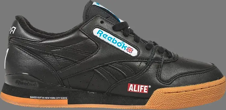 

Кроссовки alife x phase 1 pro 'black gum' Reebok, черный, Черный;серый, Кроссовки alife x phase 1 pro 'black gum' Reebok, черный