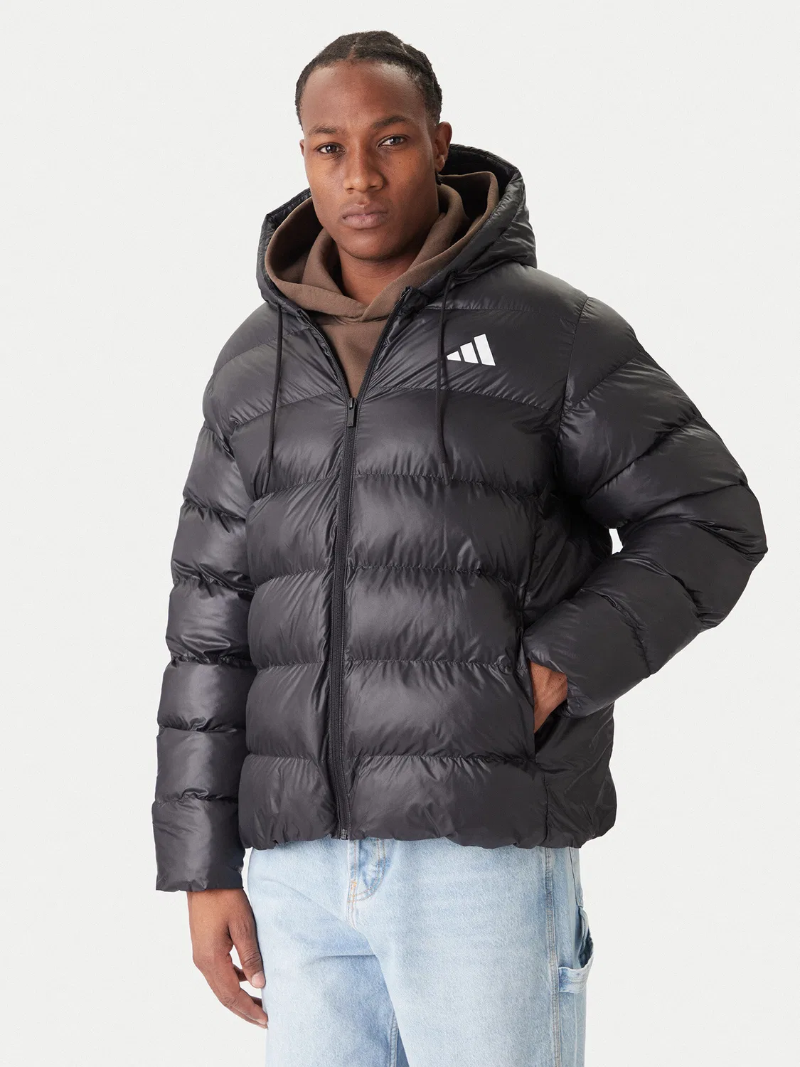 Мужская зимняя куртка стандартного кроя Essentials Climawarm Adidas, черный