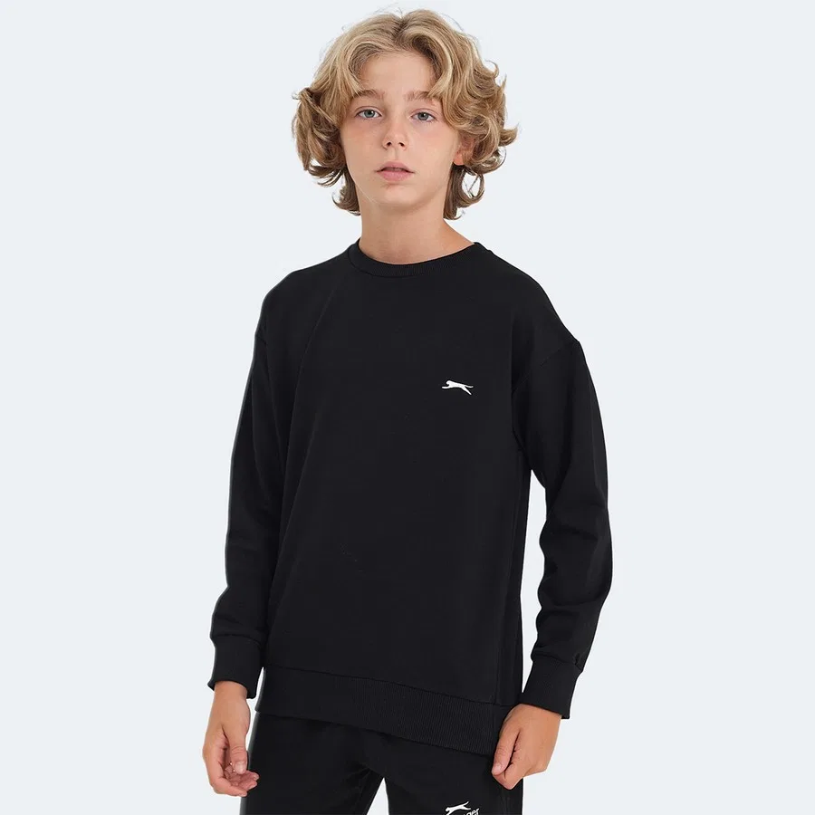 Свитшот с круглым вырезом и длинным рукавом Slazenger Luppa, Темно-серый — фото 3