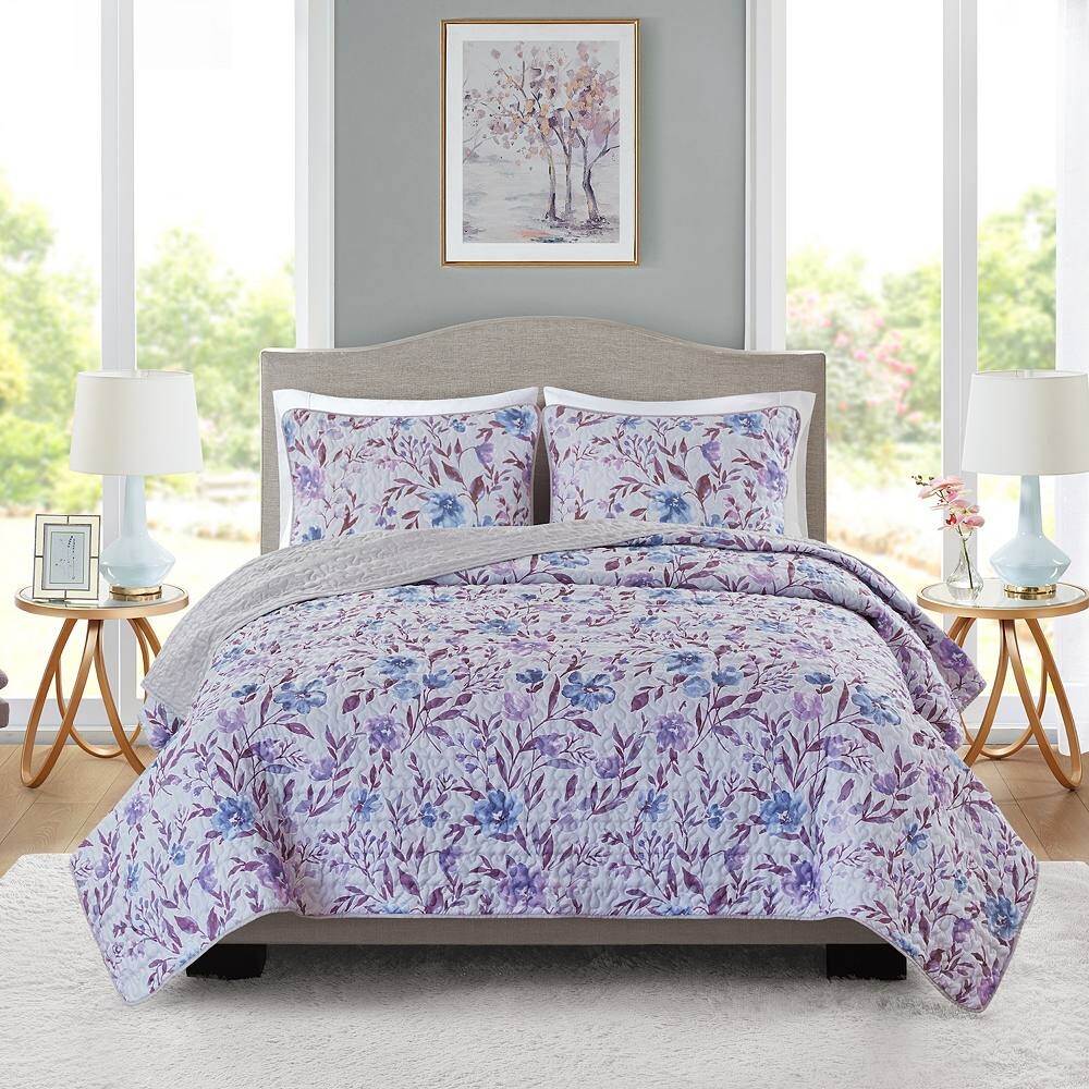 

Комплект одеял Madison Park Essentials, цвет Purple Tossed Floral