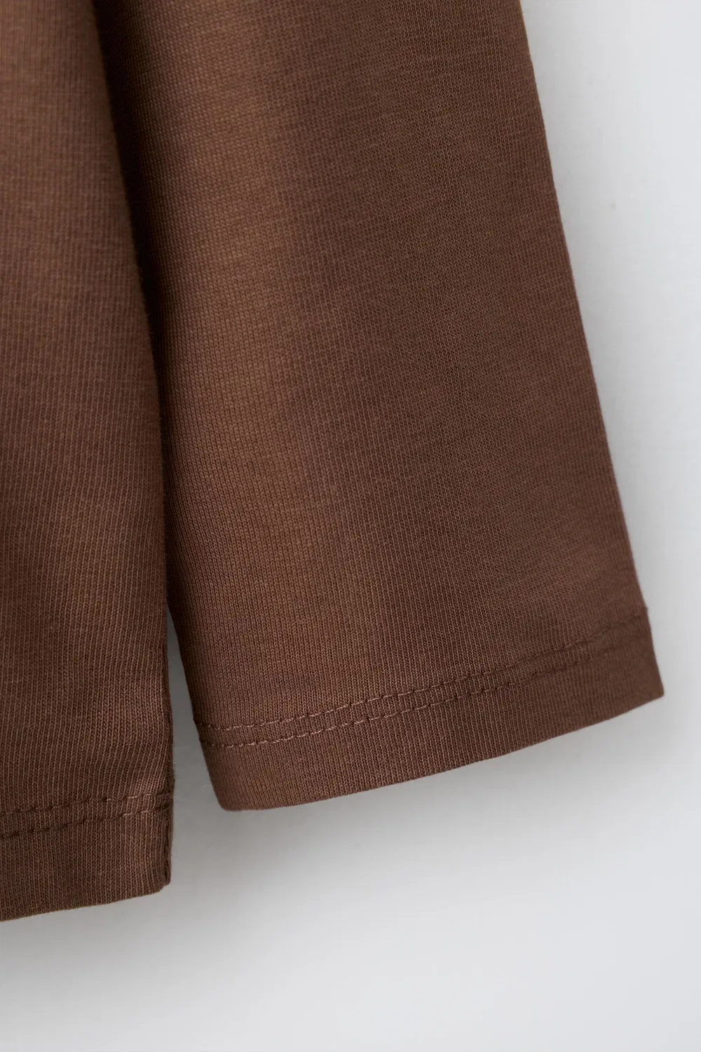 Футболка с вышитым сердечком ZARA, Chocolate — фото 4