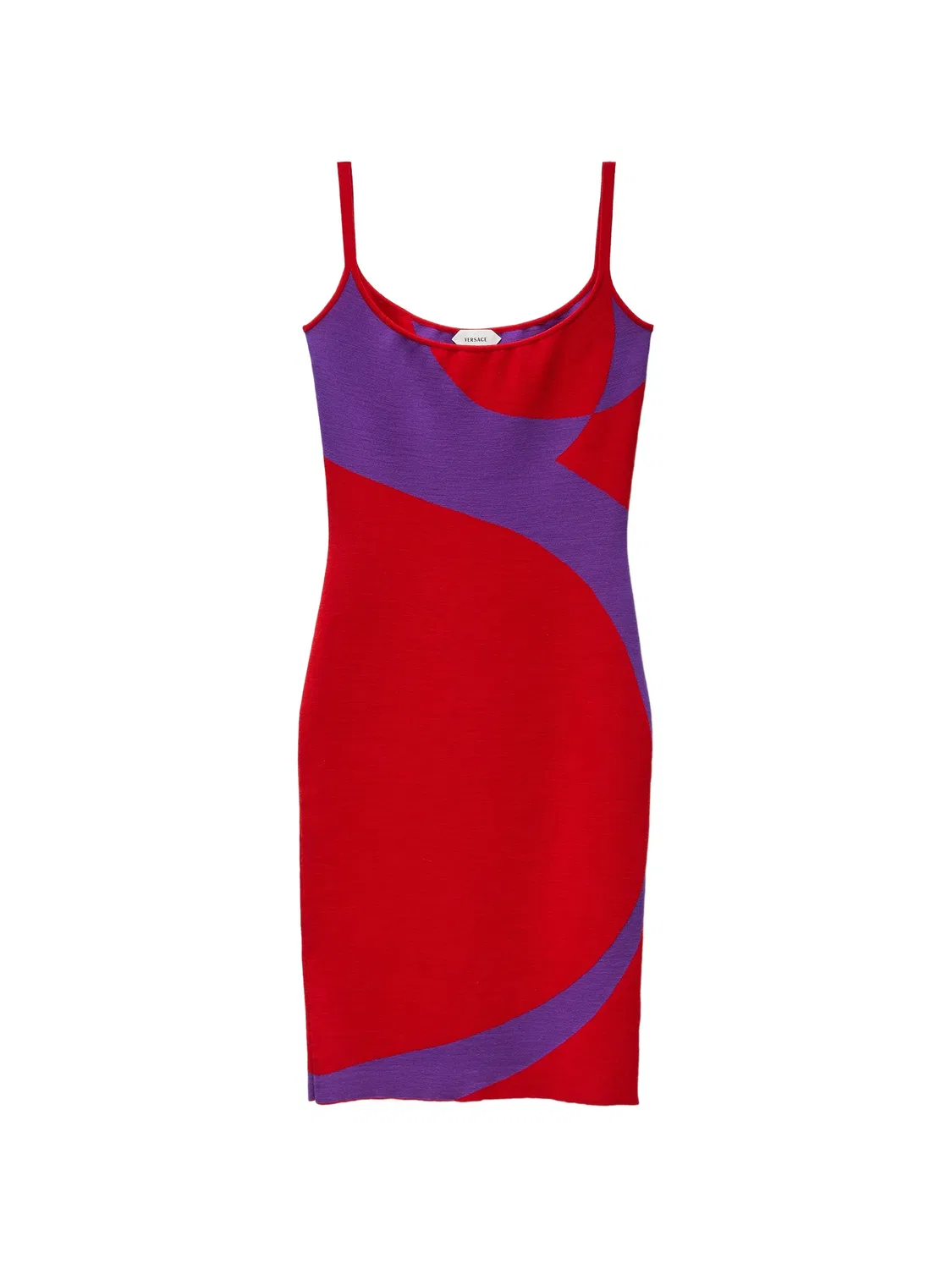 Шерстяное платье мини Versace, красный