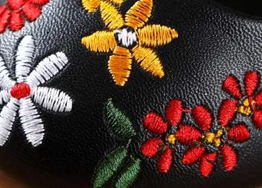 Детские туфли-балетки Мэри Джейн для девочек ContiKids, Floral Black — фото 3