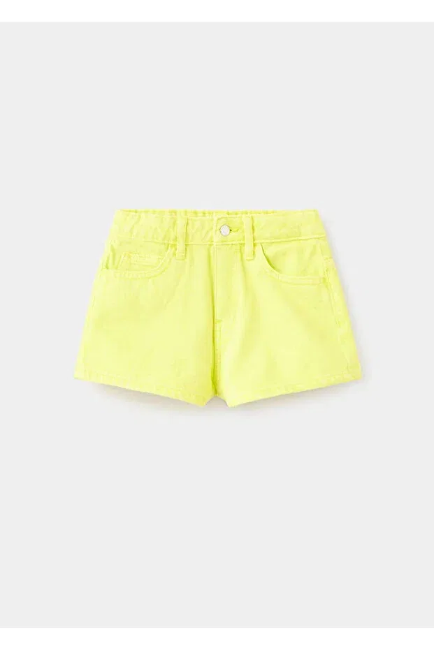 Детские шорты для девочек джинсовые Mango Kids, Grass Color
