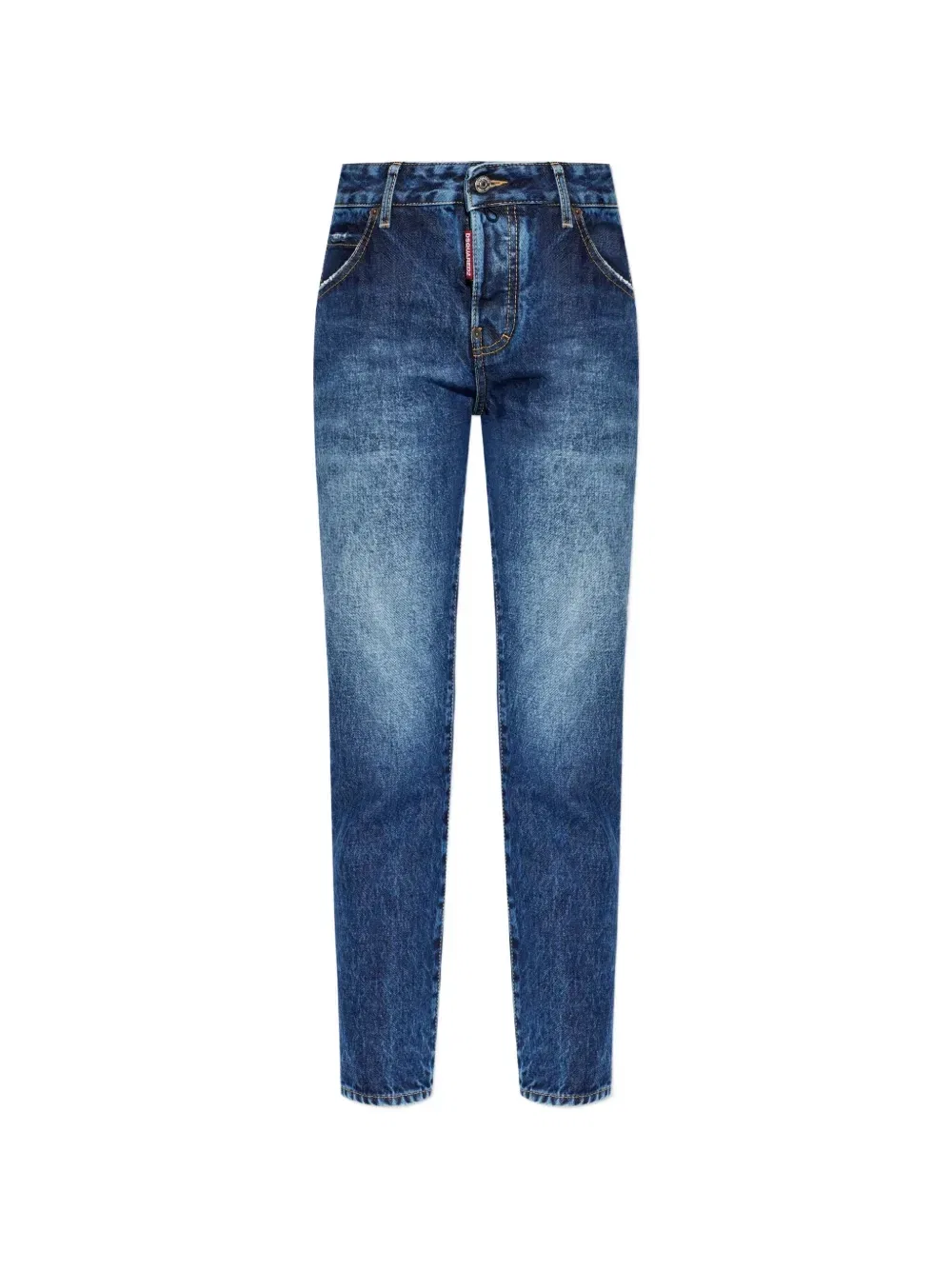 Джинсы Teddy с эффектом пертости и пертостей Dsquared2, синий