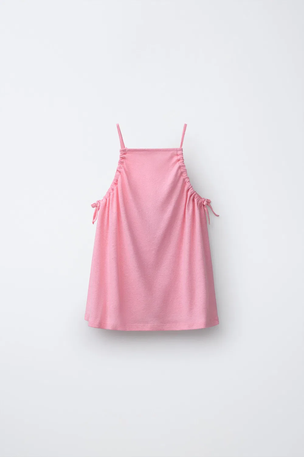 Комплект из топа и шорт-бермуд из смеси хлопка и льна ZARA, Mid-Pink — фото 2