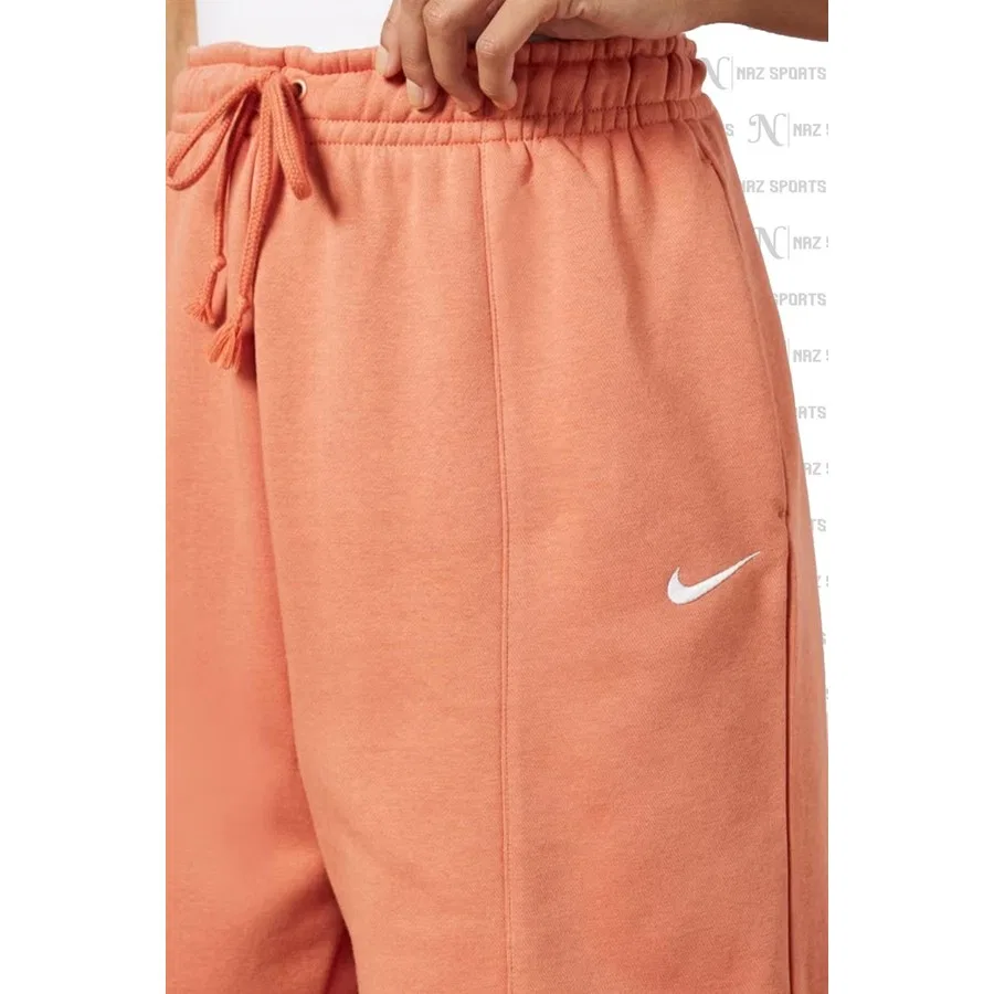 Женские спортивные шорты свободного кроя с высокой посадкой Nike Sportswear Essentials Collection Fleece, Оранжевый — фото 3