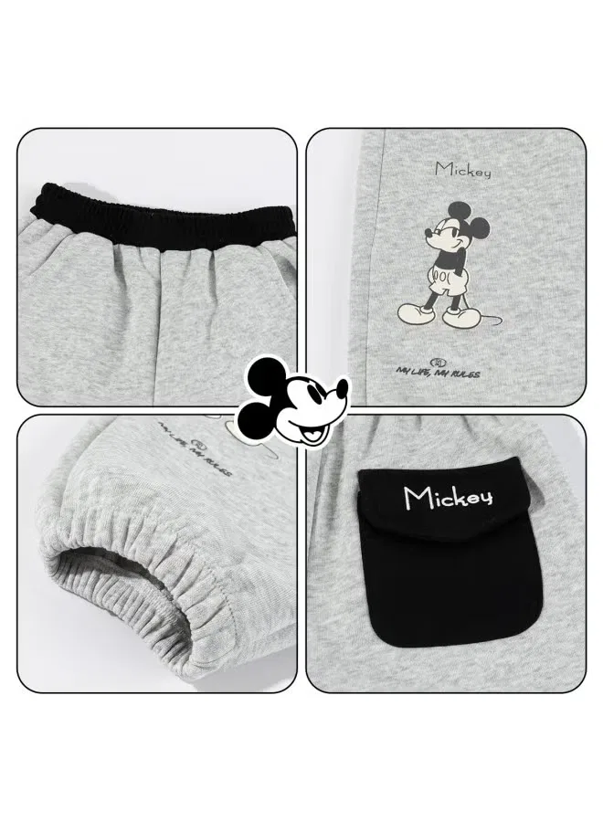 Штаны с принтом Микки Disney, серый — фото 2