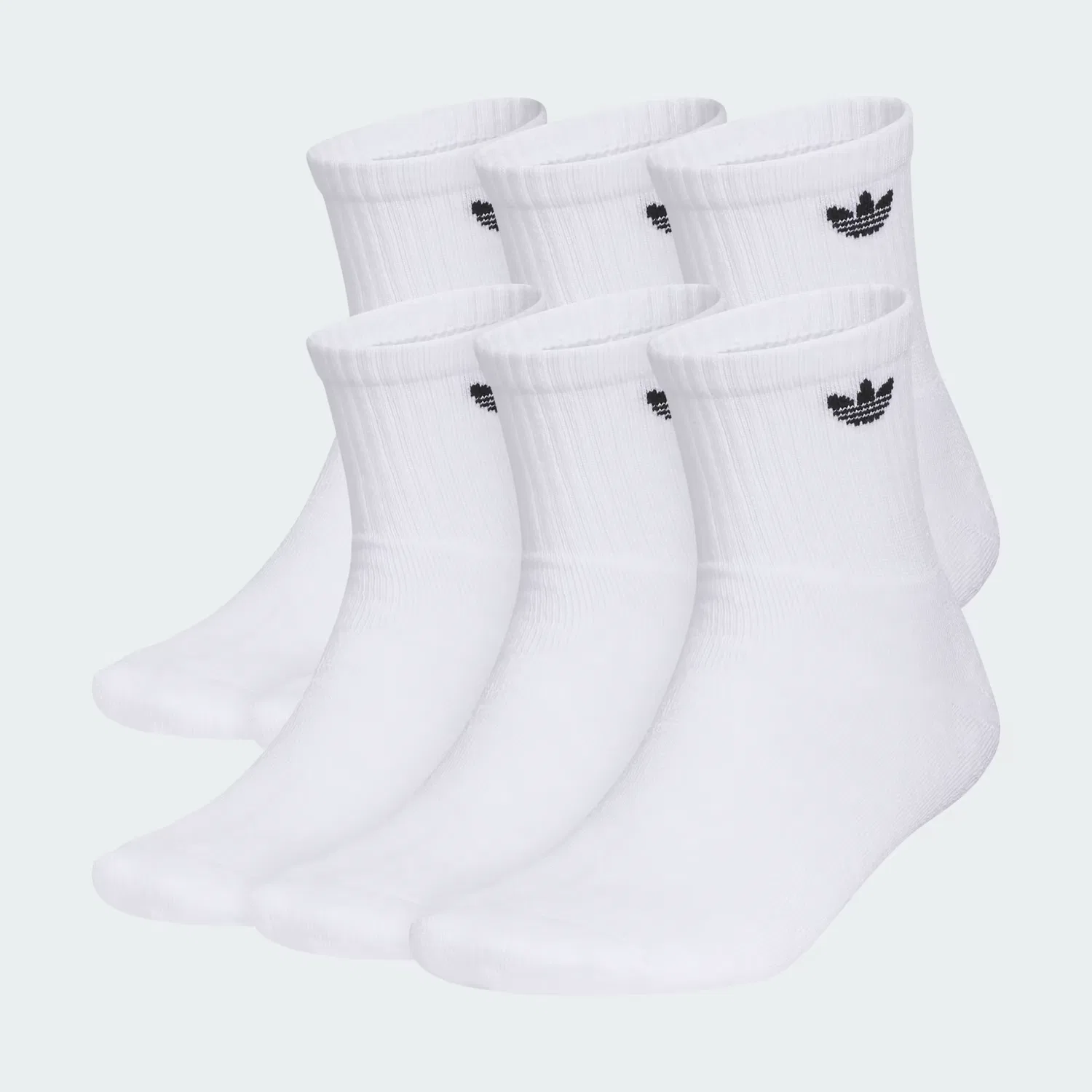Носки влагоотводящие, набор из 6 пар trefoil 2.0 quarter Adidas Originals, белый