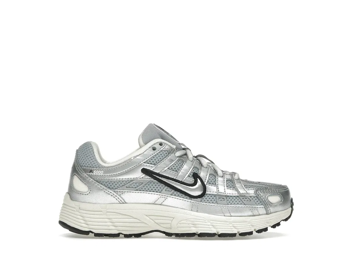 Детские кроссовки Lifestyle Nike P-6000, Metallic Silver/Black/Pale Ivory/Metallic Silver