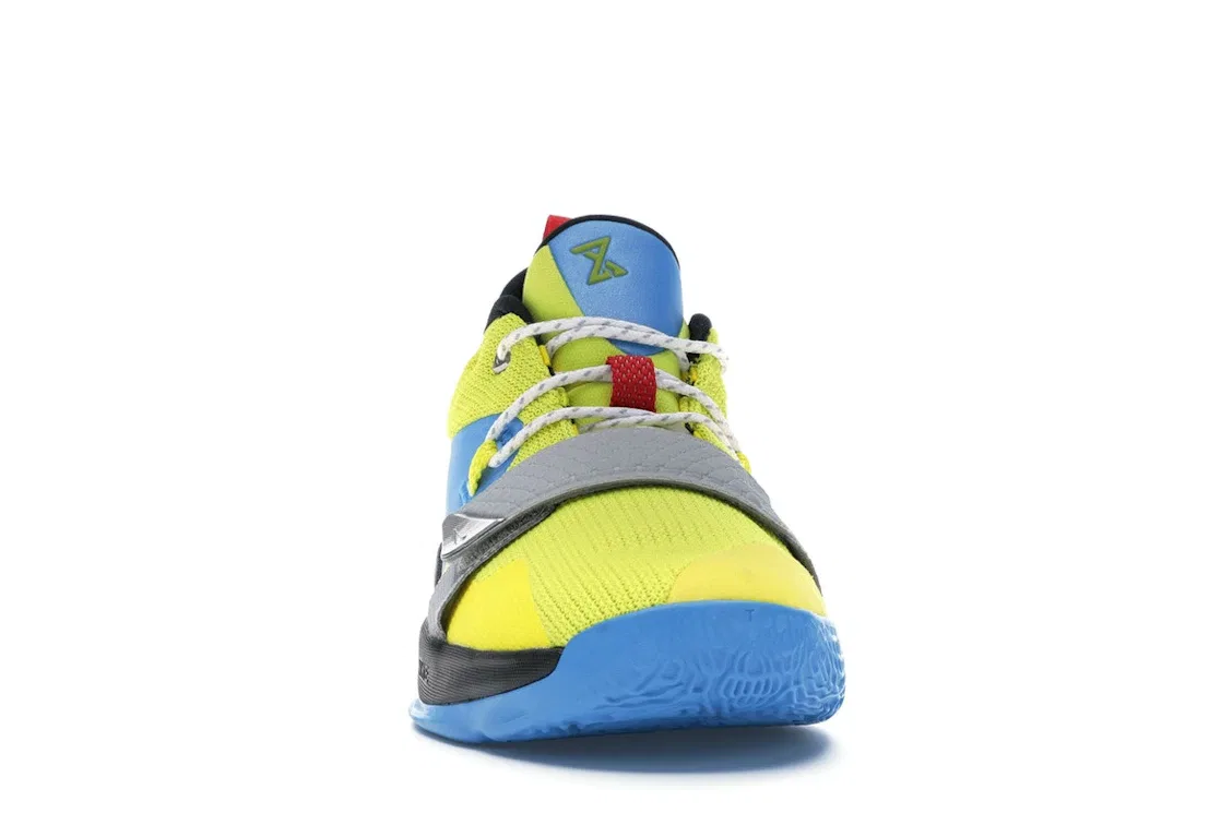 Детские кроссовки для мальчиков баскетбольные Nike PG 2.5, Opti Yellow Blue Hero Black University Red — фото 2
