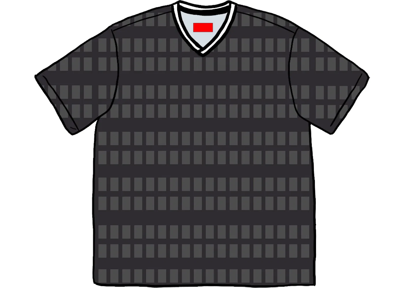 Мужская футбольная джерси Supreme Grid Soccer Jersey, Black