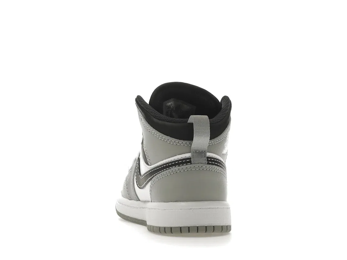 Детские кроссовки Lifestyle с принтом Jordan 1 Mid Jordan, Light Smoke Grey/Anthracite/White — фото 4