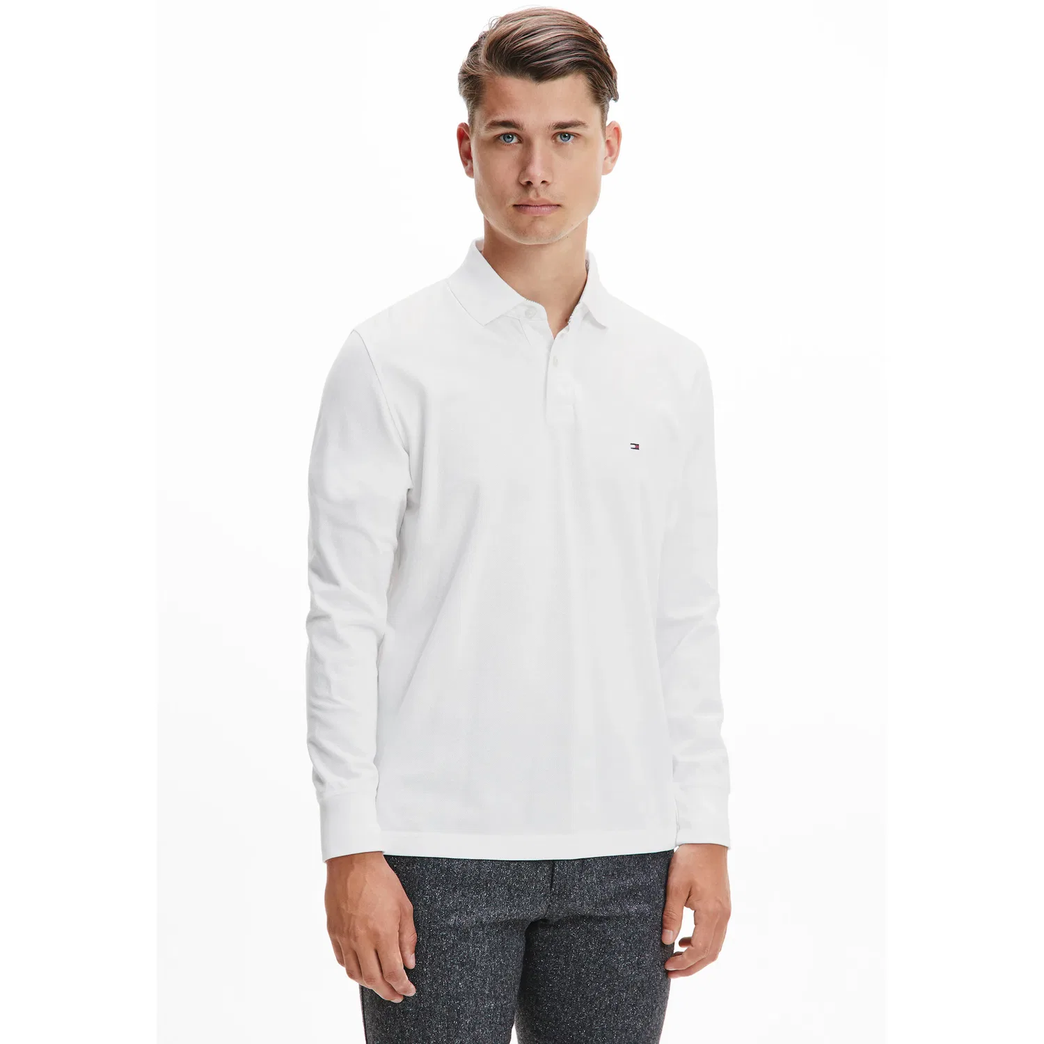 Мужское поло с длинным рукавом 1985 Regular Tommy Hilfiger, White