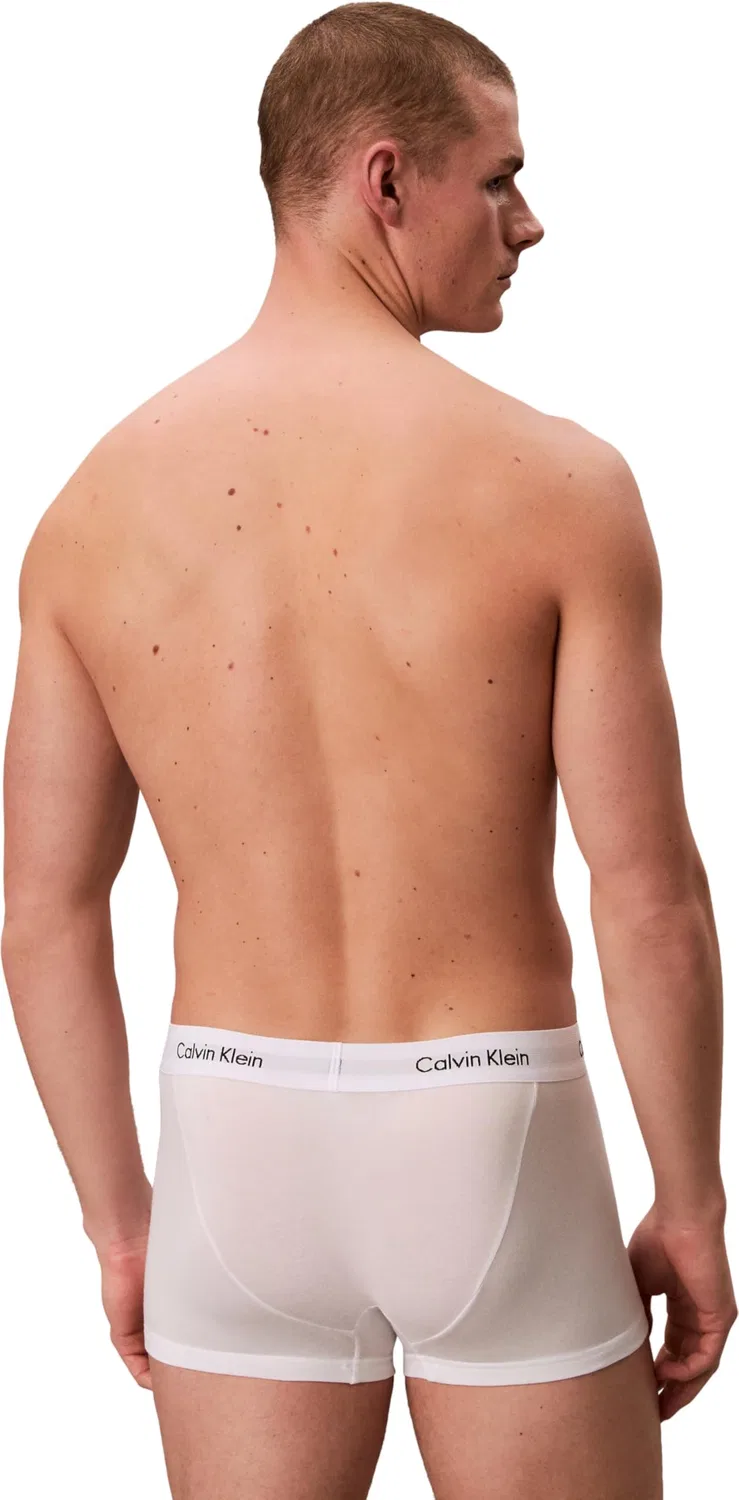 Мужские трусы-слипы из хлопка с эластаном Calvin Klein, Multicoloured (White/B&w Stripe/Black) — фото 2