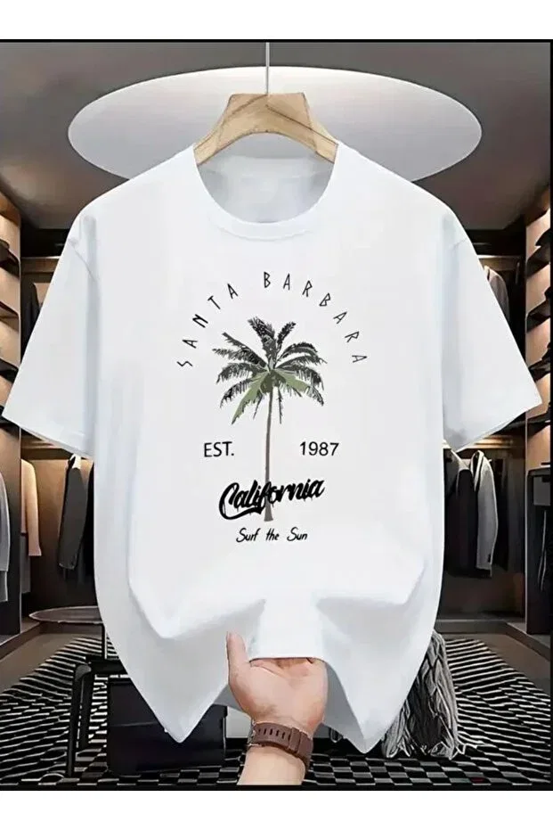 Детская футболка с принтом для мальчиков Crewneck Short Sleeve Team Daxia, Santabarbarab