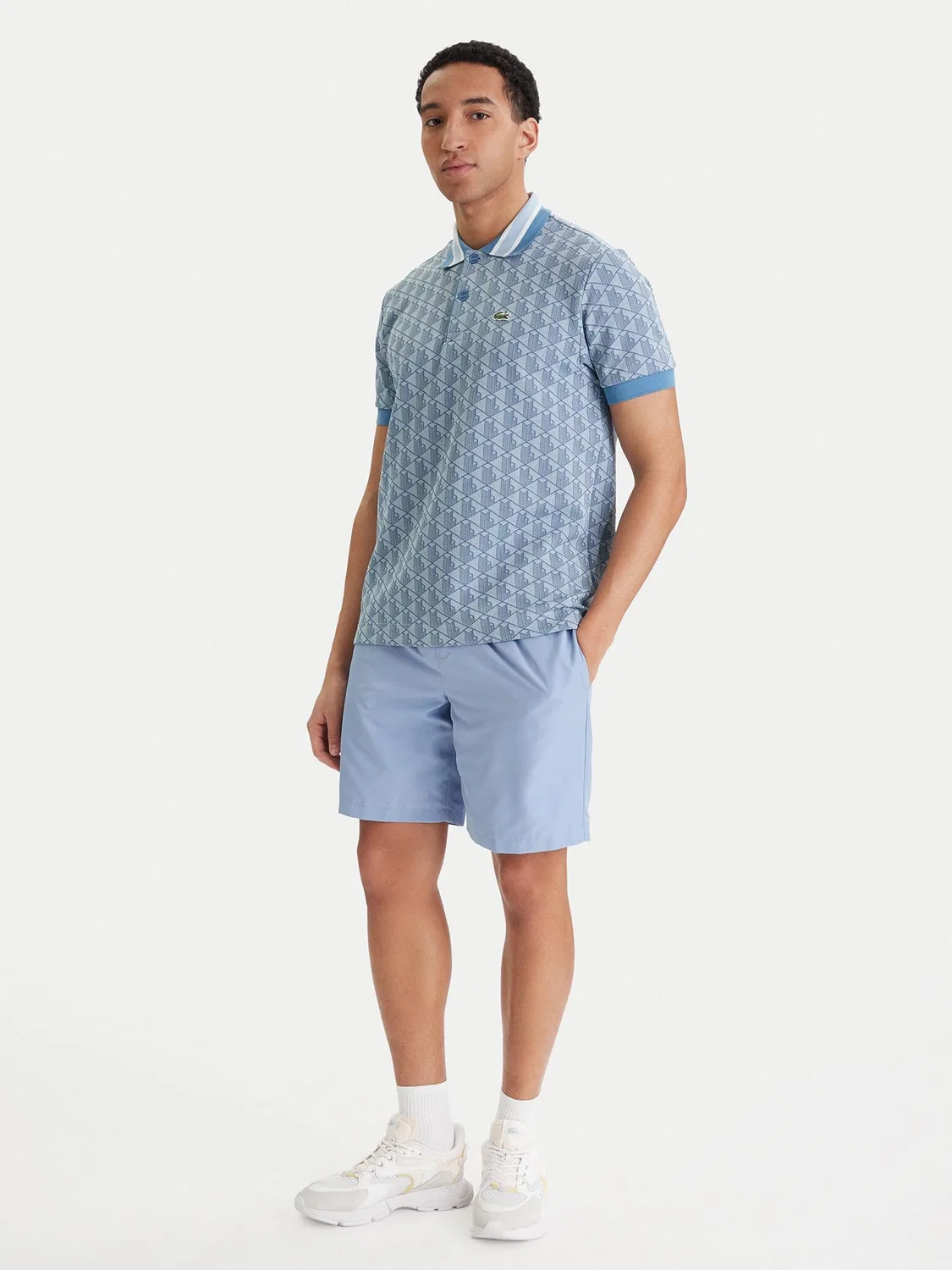 Мужское поло классического кроя Lacoste, синий — фото 2