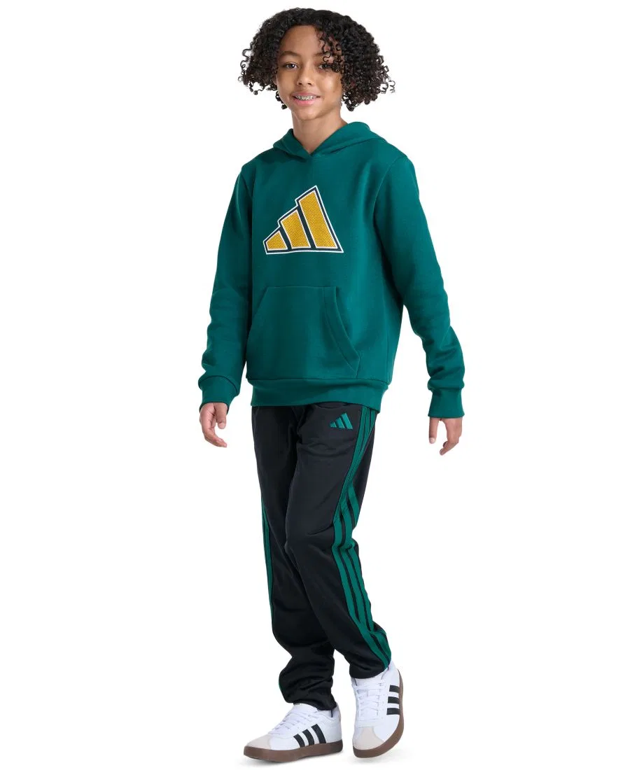 Детский худи с длинным рукавом с принтом adidas, Collegiate Green — фото 2
