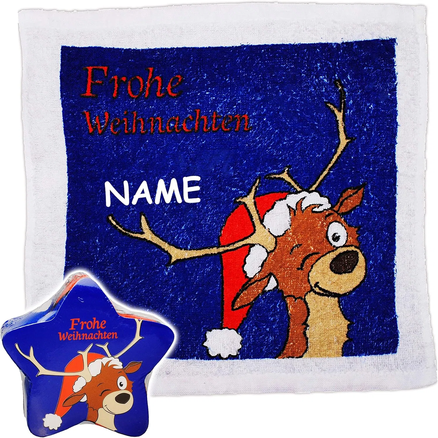 Набор мочалок Magic Towel, 4 шт, alles-meine.de GmbH, 30x30 см, Рождество