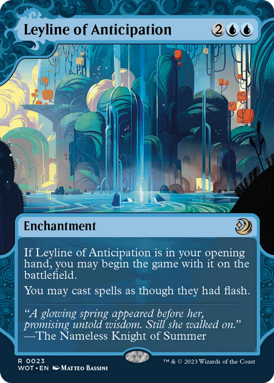 

Карточная игра Leyline of Anticipation (WOT-023) - Wilds of Eldraine: Enchanting Tales: (Showcase) (Borderless)