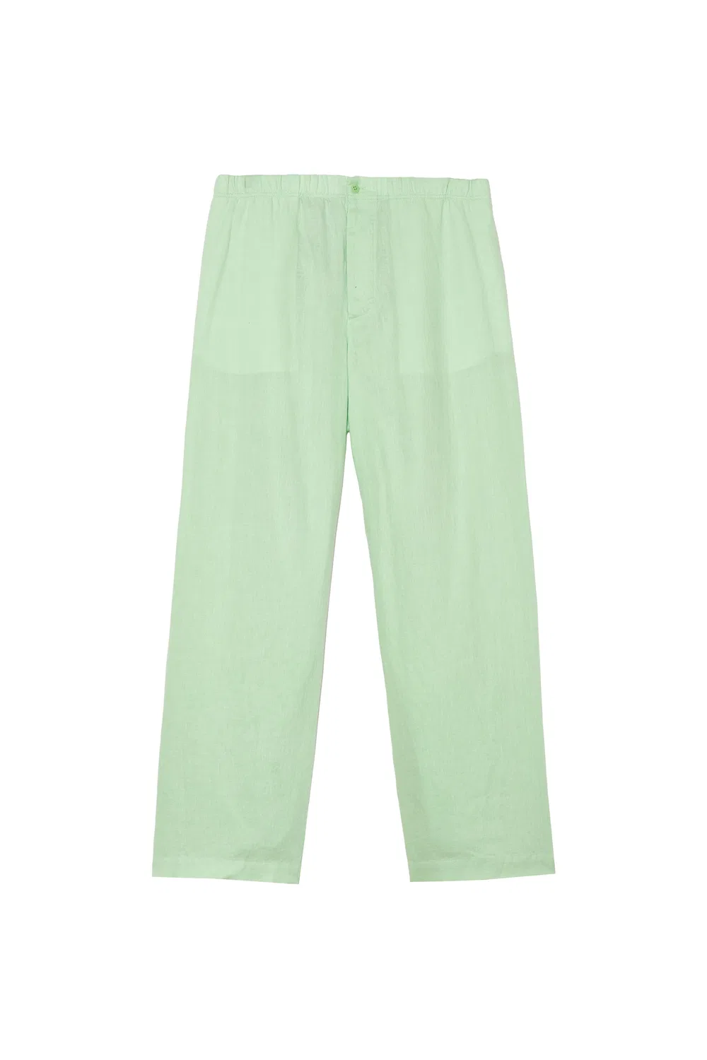 Брюки свободного кроя из 100% льна. ZARA, Sea green — фото 3