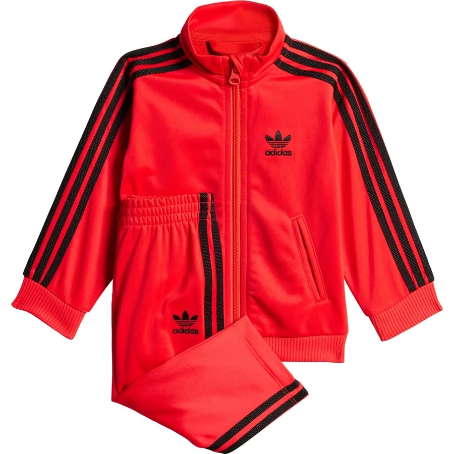 Детский спортивный костюм с тремя полосками Adicolor Firebird Track Suit Kids adidas, Красный