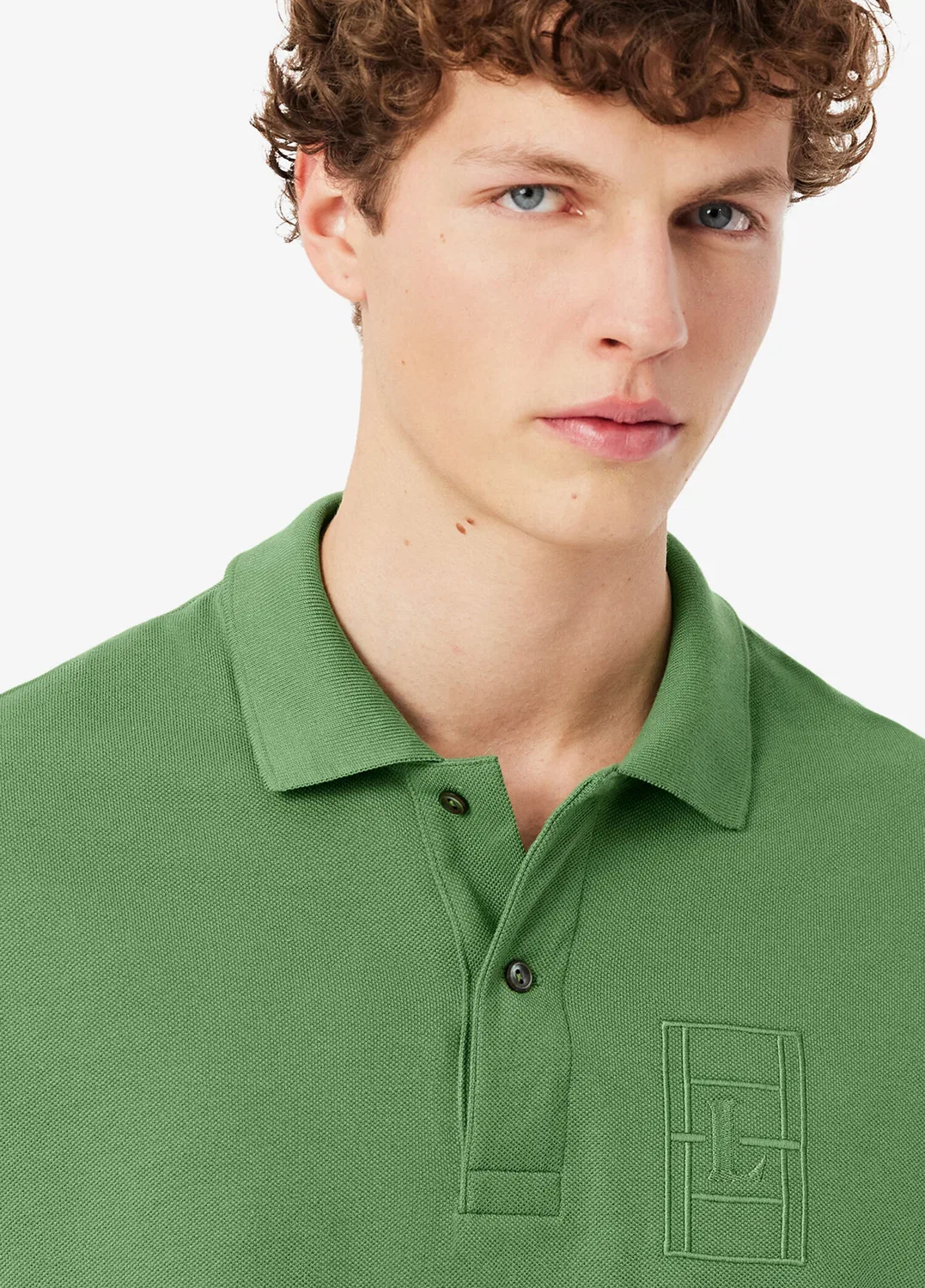 Поло Lacoste Classic Fit, зеленый — фото 3
