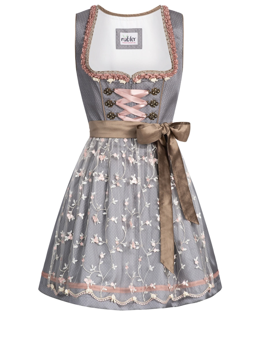 

Широкая юбка в сборку Trachtenhof Nübler Mini Jasmin, серый