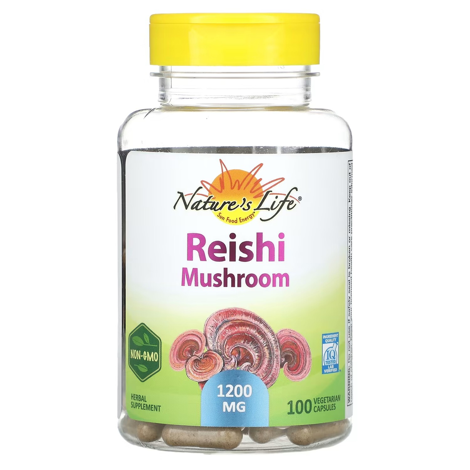 

Гриб Рейши Nature's Life Reishi Mushroom, 1200 мг, 100 вегетарианских капсул (600 мг на капсулу)