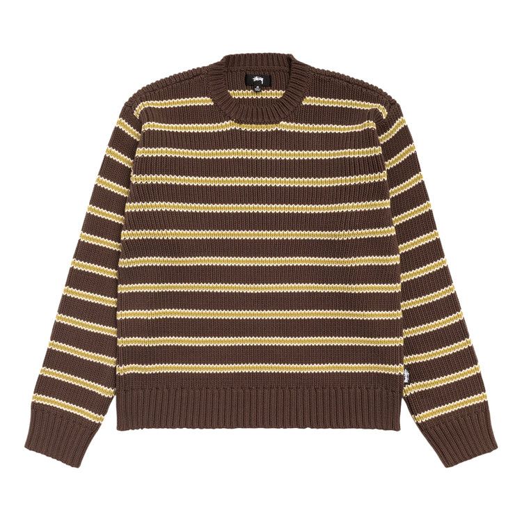 

Топ Stussy Stripe Knit Crew 'Forest'
