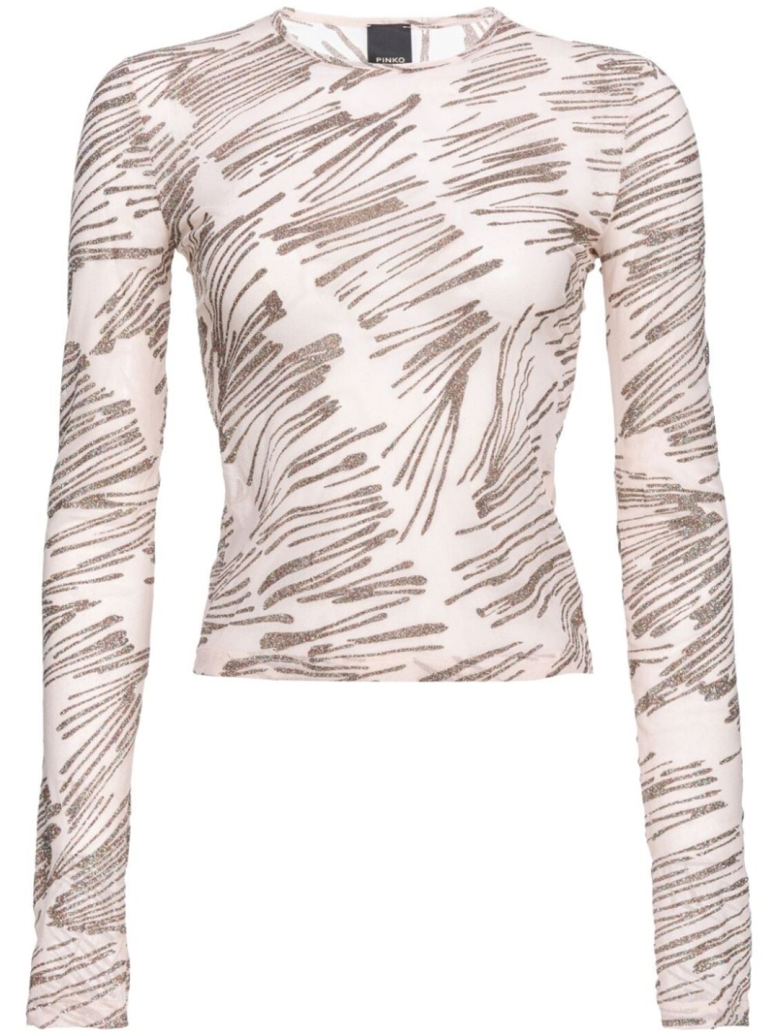

PINKO футболка Moneta с блестками, нейтральный цвет