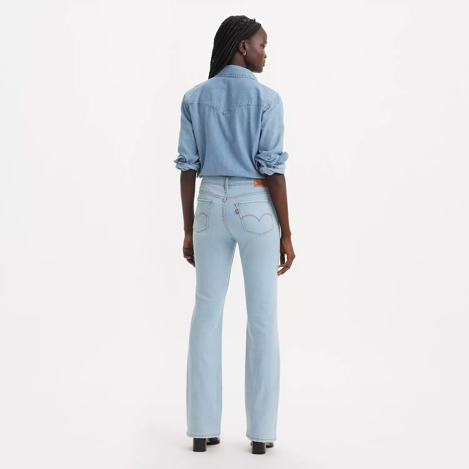 315 Формирующие женские джинсы Bootcut Levi's, цвет Different Route - Medium Wash — фото 3