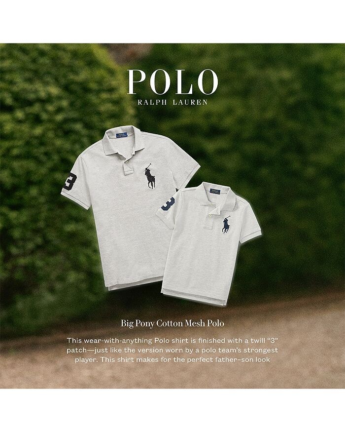 Рубашка поло в сеточку Big Pony Custom Slim Fit Polo Ralph Lauren — фото 3