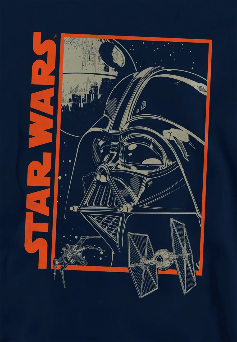 Детская худи Star Wars Vader Outline, Disney, темно-синий — фото 2