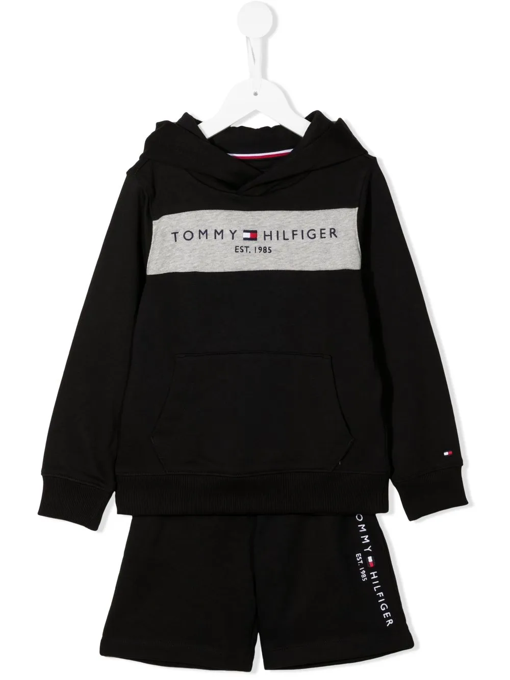 

Комплект из шортов и футболки с вышитым логотипом Tommy Hilfiger Junior, черный
