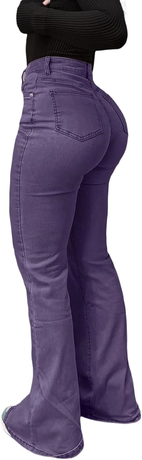 

Женские джинсы-клеш High Waisted Wide Leg Bootcut с растяжкой FDVBXTAM