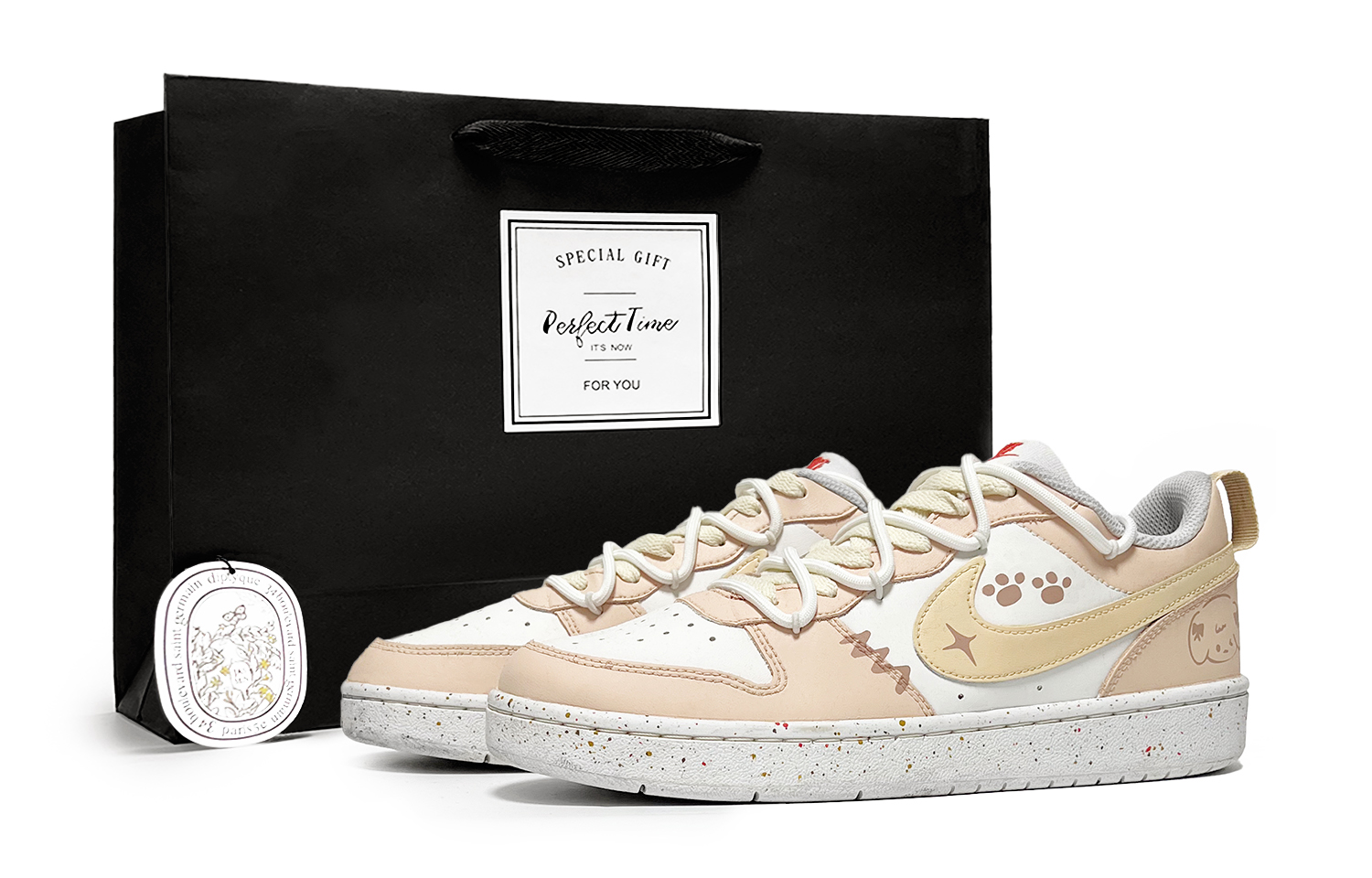 

Кроссовки Court Vision Low Cute Puppy для скейтбординга, дышащие, с низким верхом, для детей, цвета корицы, для подростков Nike, розовый