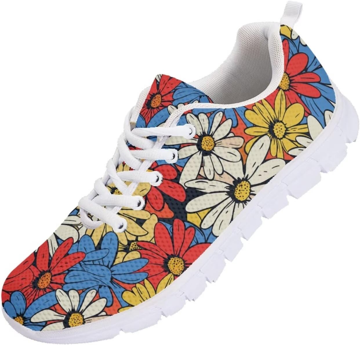 

Мужские кроссовки Funnydude Funny Print для бега, осенние, с удобной шнуровкой, дышащие сетчатые кроссовки, Daisy