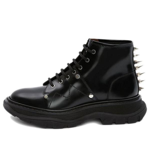 Кроссовки leather tread ankle boots 'black' Alexander Mcqueen, черный