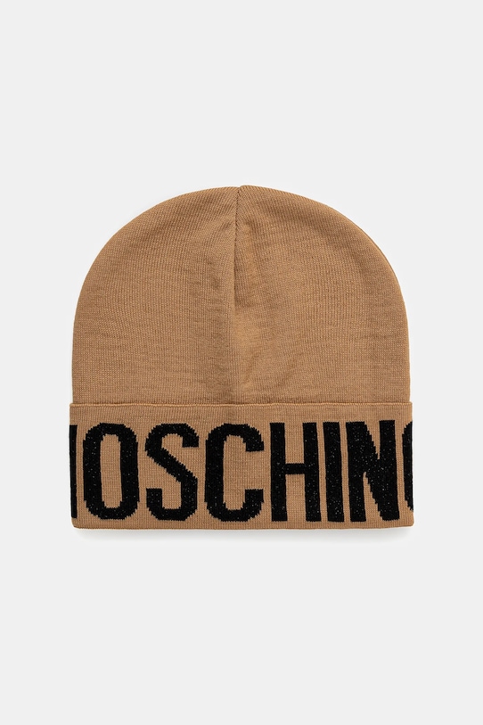

Шерстяная шапка Moschino, бежевый