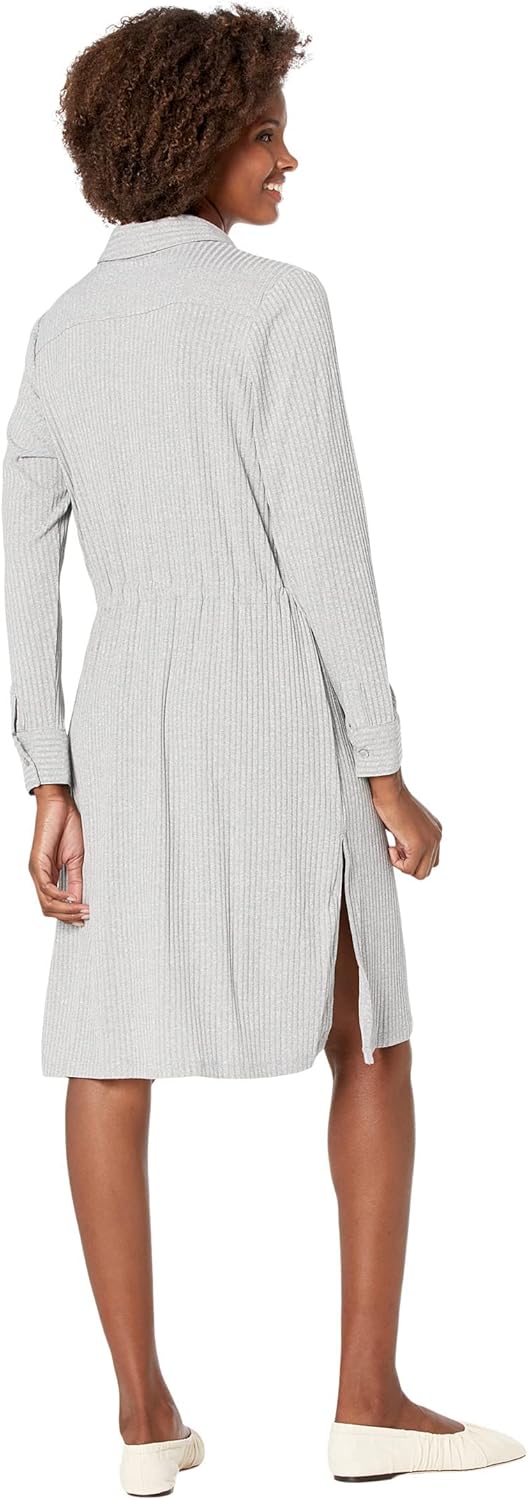 Женская куртка Calvin Klein Essential Lightweight с ребристым поясом и синтепоном, Heather Granite — фото 2