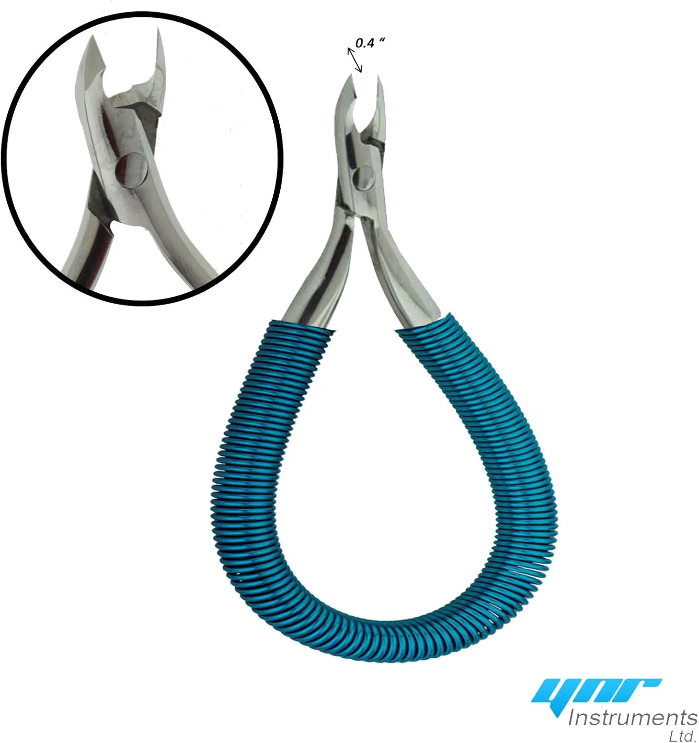 Кусачки для кутикулы YNR Grip and Snip Spiral Spring Grade SS, синие Ynr