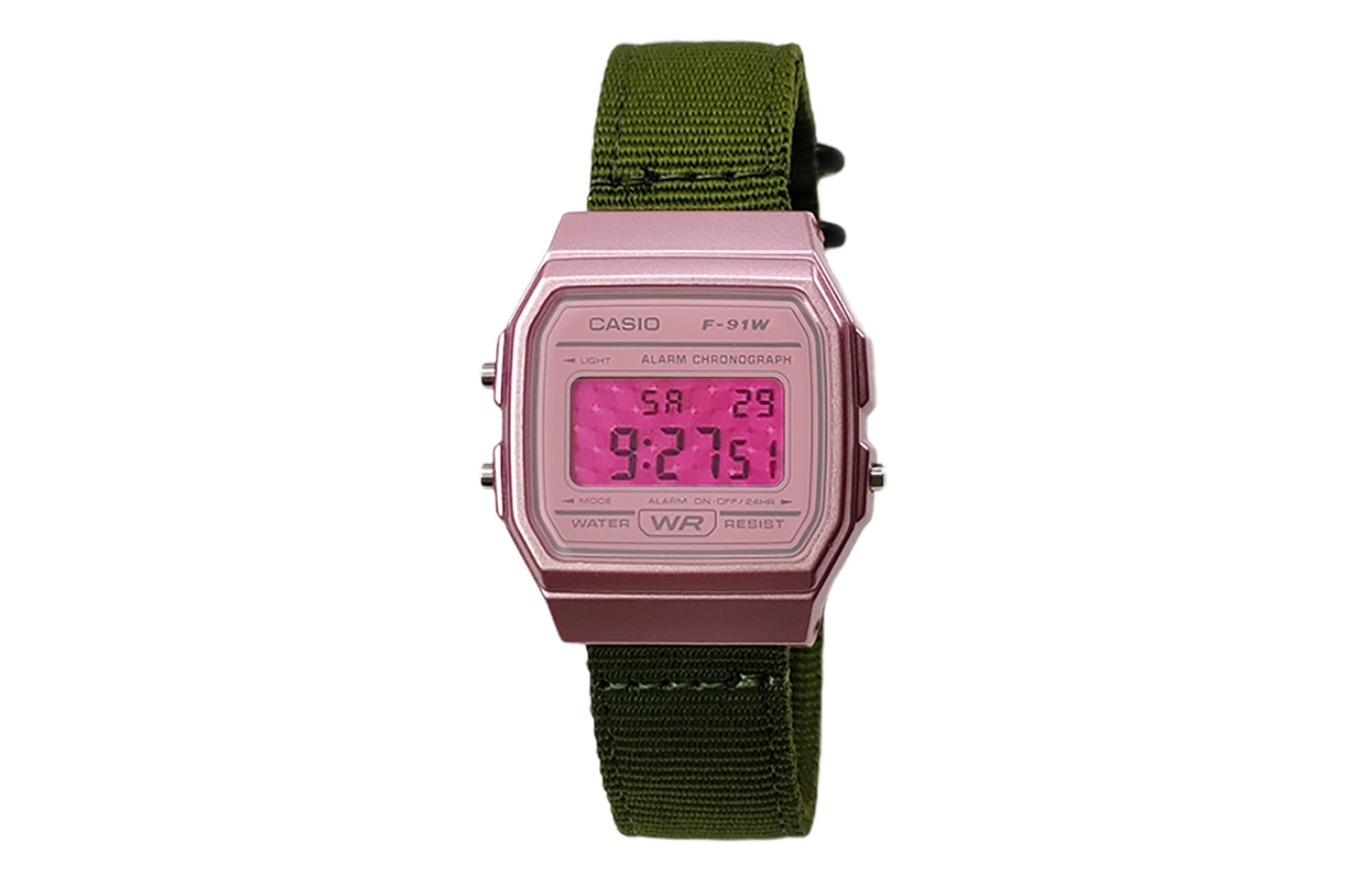 

CASIO Часы Retrofit Series Quartz Movement Nylon Strap Watch Women's Watch Pink Watch Dial