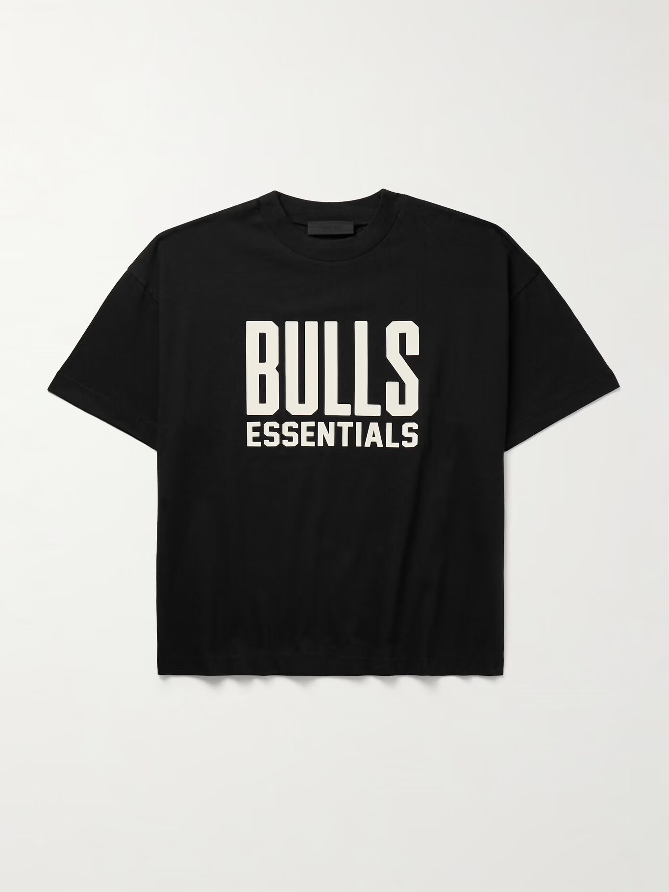 

Футболка из хлопкового джерси с аппликацией NBA Bulls FEAR OF GOD ESSENTIALS, черный