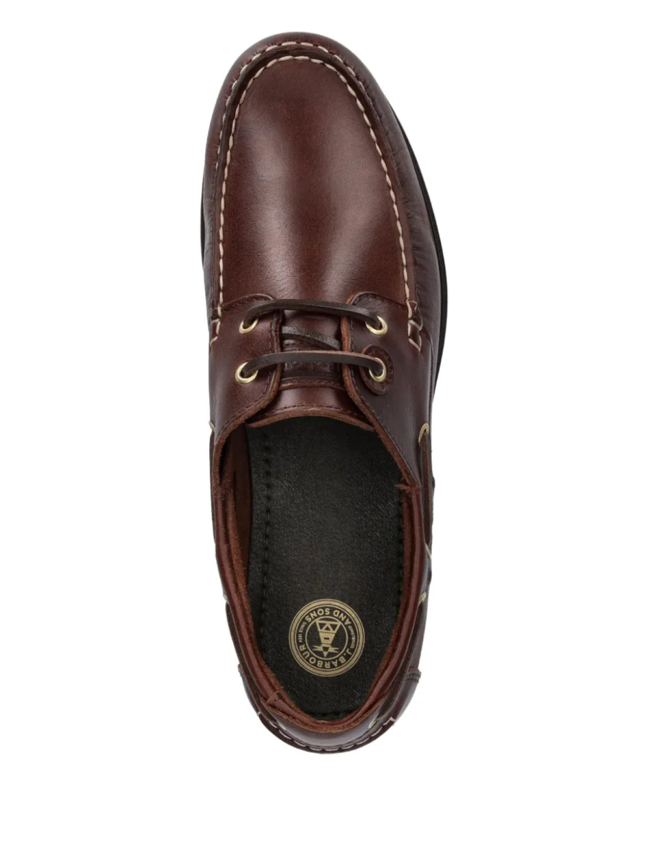 Туфли для лодок из кожи Wake Barbour, коричневый — фото 4